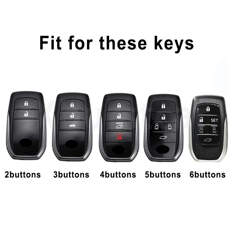 Przezroczyste etui z TPU na kluczyk samochodowy do Toyoty Sienna Venza Harrier Tundra RAV4 Prime Mirai Hilux Alphard Vellfire — zdjęcie 3