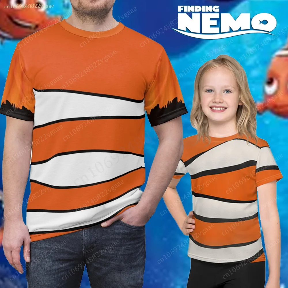 Summer Finding Nemo T Shirt Kids Boys Cartoon T-shirt Short Sleeve Top Tee Shirt Funny Clothes Girls 2 Old Years Family Women