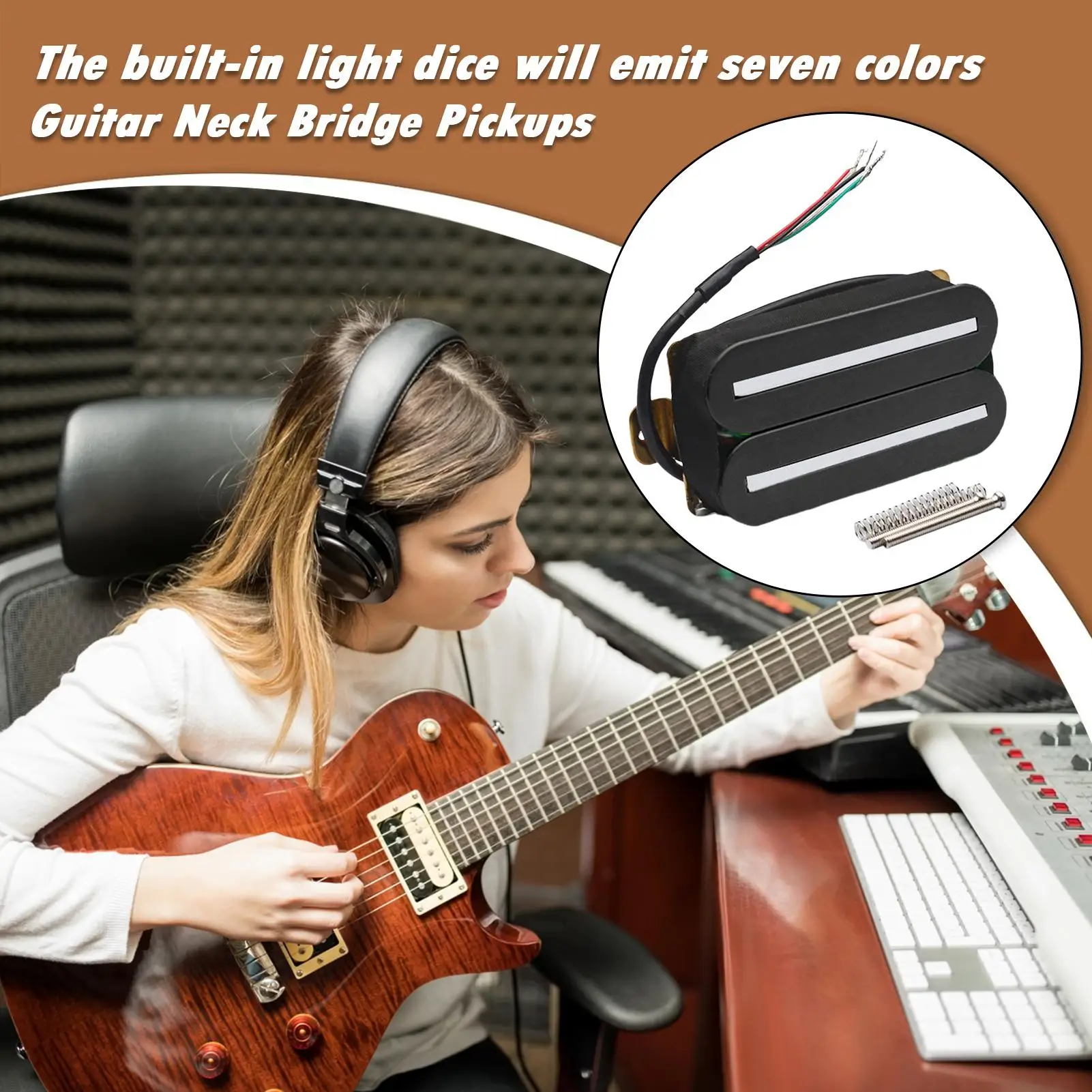

Bass Pickups Soundhole Pickup For Acoustic Guitar Adjustable Natural-Sounding Bass Transducer Music Accessories For Stage Use