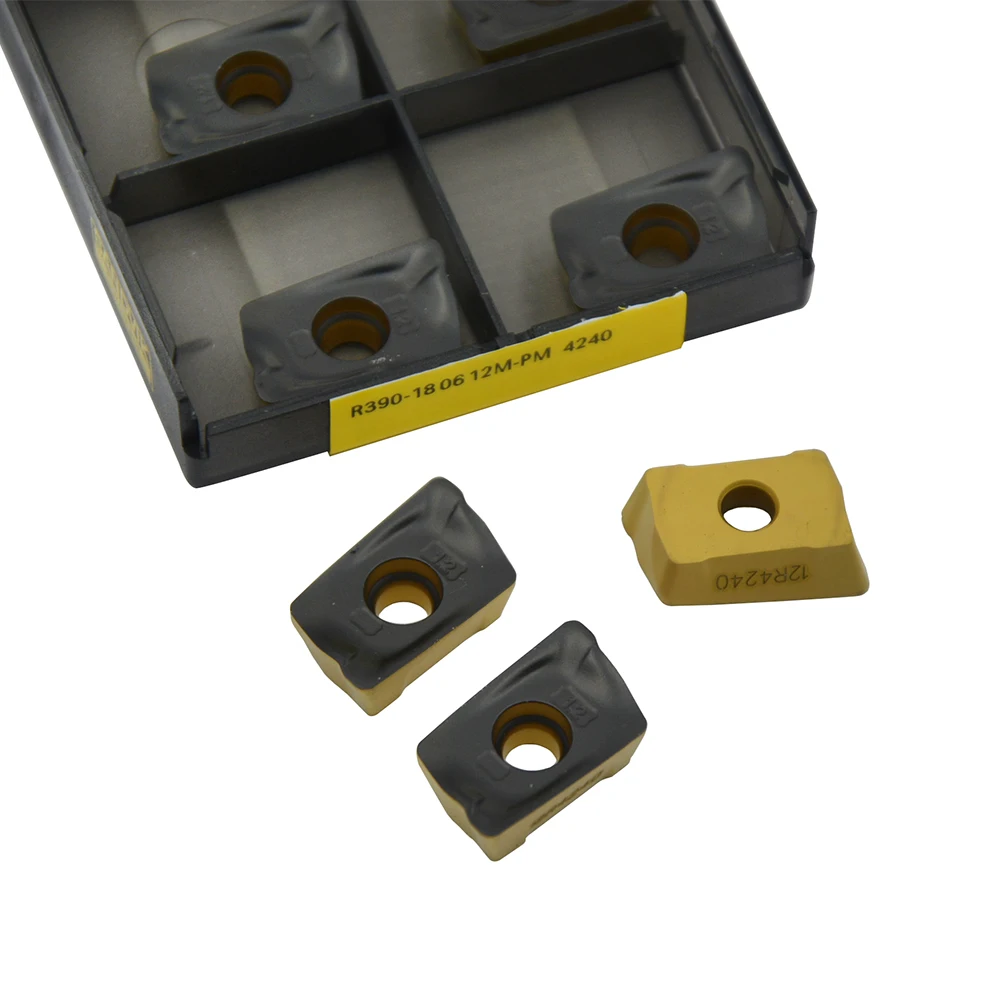 10 PCS R390-180612M PM1025/1030/1130/4230/4240/4340/4330 R390 CNC Turning Insert Tough and Wear-resistant High Quality