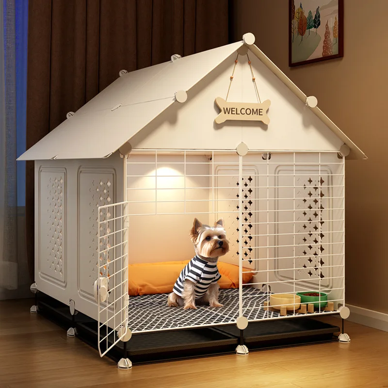 

Dog cage Small dog, one room, one living room, one bathroom, villa indoor household with toilet, Bichon Teddy only