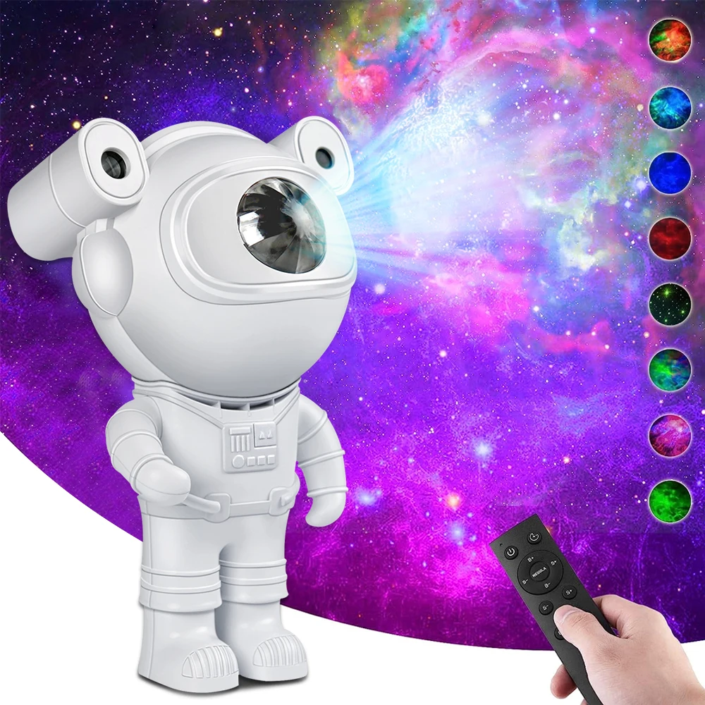 Bluetooth Astronaut Galaxy Projector Night Light Gift Starry Sky Moon Star Led Bedroom Night Lamp Home Decorative Children Gifts