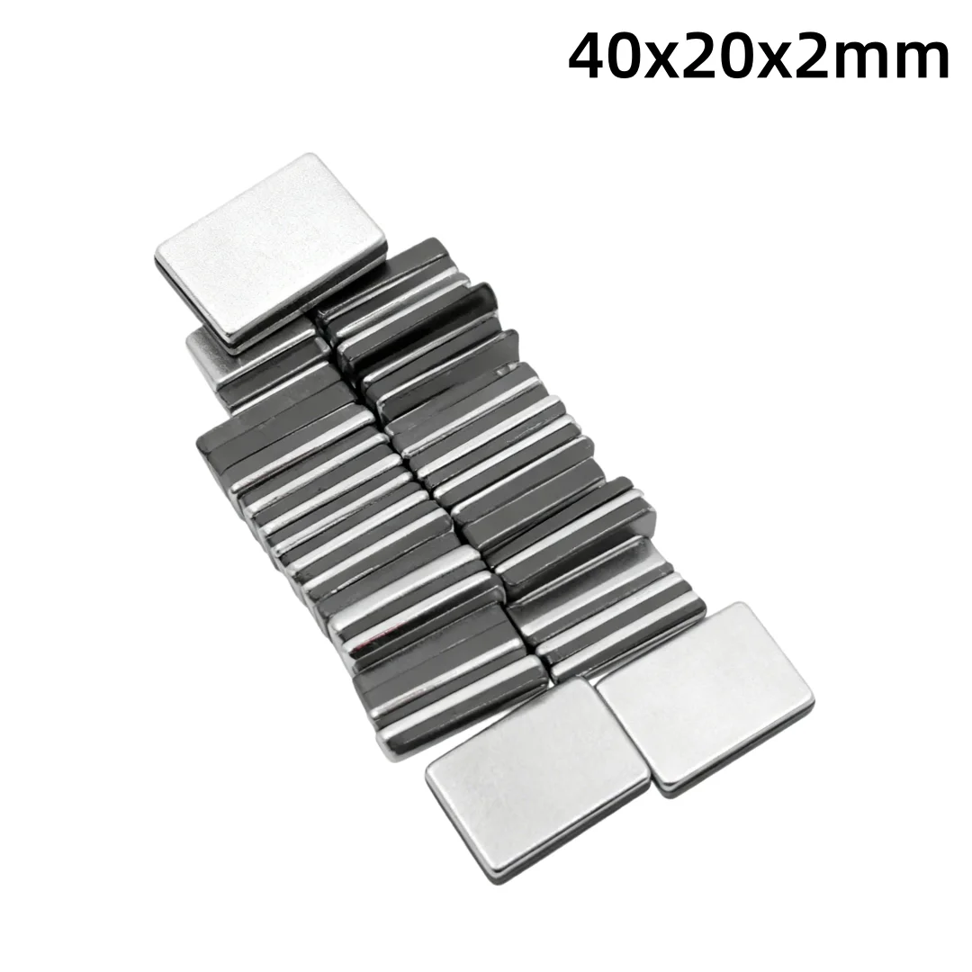 40x20x2mm Powerful Magnets Strong Block Magnets For Fridge, DIY, Building, Scientific Craft Education 40x20x2 40*20*2