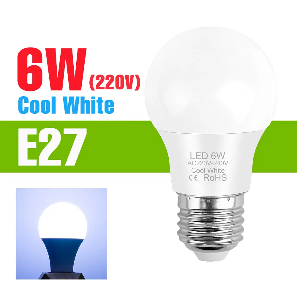 20W LED Gloeilamp E27/E26 Lamp E14 Kroonluchters Lampen 3W 6W 9W 12W 15W 18W 3000K/6500K Energiebesparende AC220V Voor Thuis Woonkamer