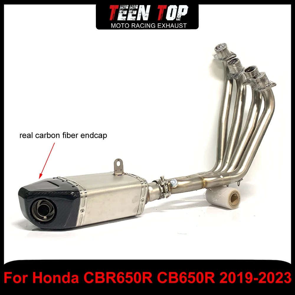 

Полные выхлопные системы мотоцикла под велосипедом для Honda CBR650R CB650R 2019-2023, выхлопное колено, соединительная труба из нержавеющей стали