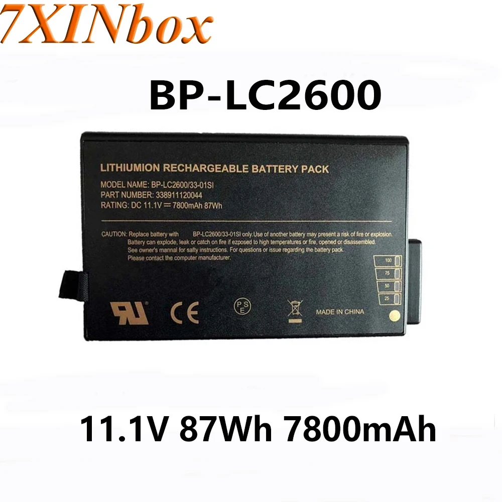 

7XINbox BP-LC2600 BP-LC2600/33-01SI BP-LP2900/33-01PI 11.1V 87Wh 7800mAh Laptop Battery For Getac B300 V200 X500 S400 Notebook