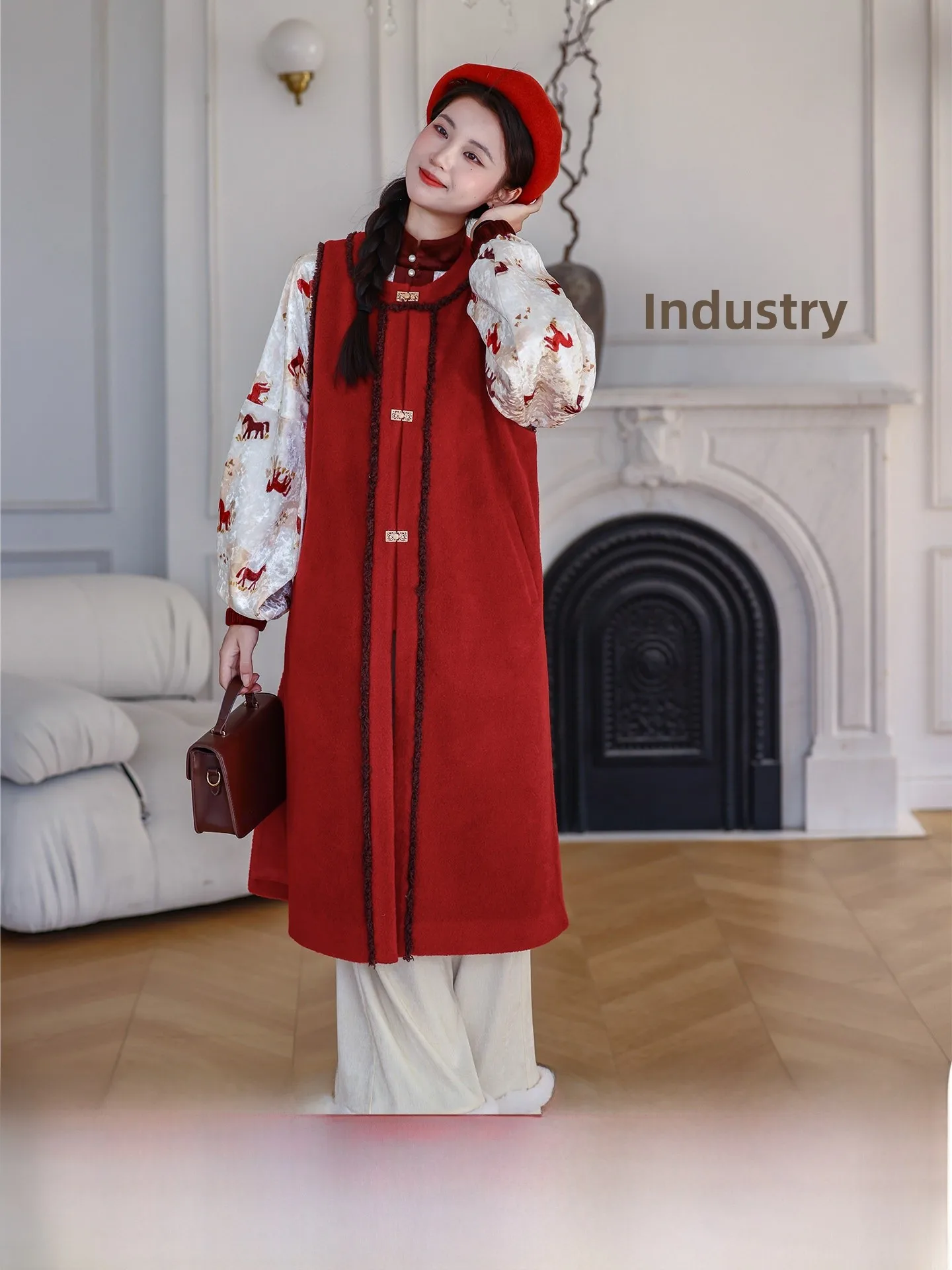 

Новогодний комплект Dr Ming Dynas: улучшенный ханьфу, длинный бису, повседневная одежда для женщин, премиум-качество, традиционный китайский костюм