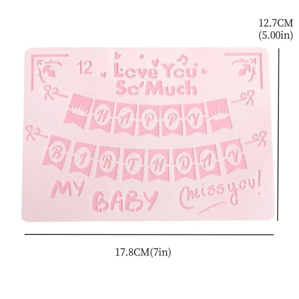 Diverse Happy Birthday Card DIY Reusable Hollow Out DIY Drafting Card Tools Convenient Graffiti Accessories