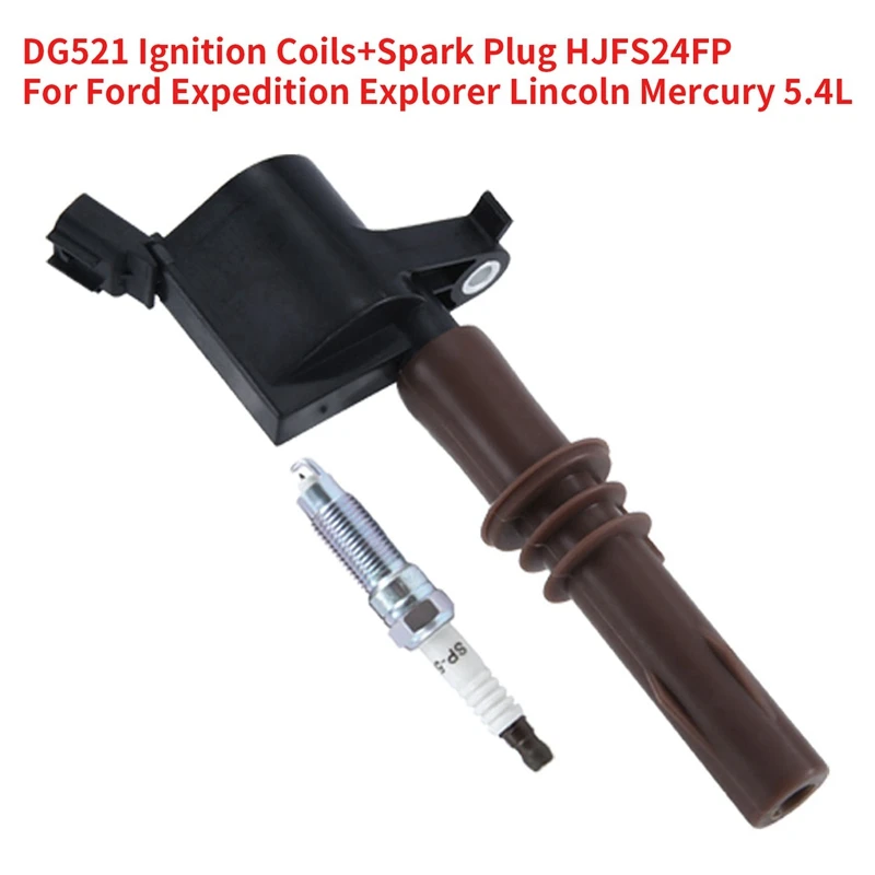 1Lot DG521 Ignition Coils+Spark Plug HJFS24FP For Ford Expedition Explorer Lincoln Mercury 5.4L Accessories Parts