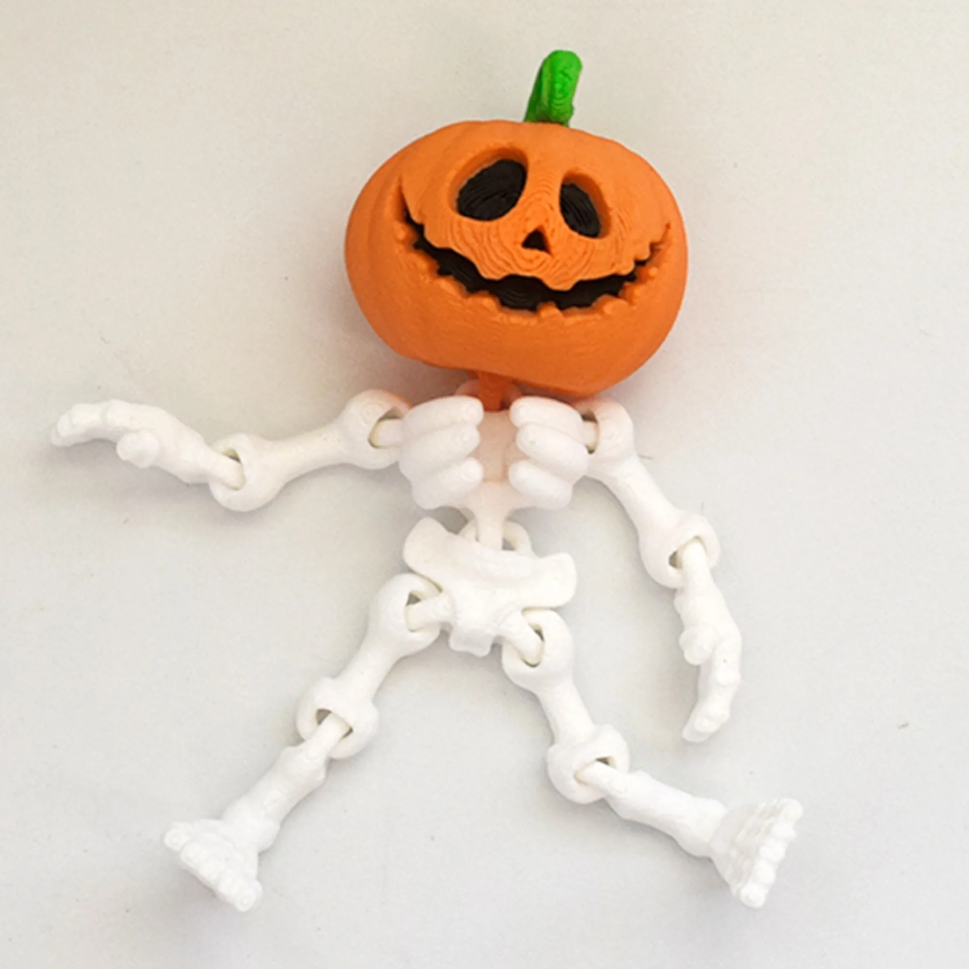 محاكاة اليقطين الهيكل العظمي رجل لعبة تمثال ثلاثية الأبعاد الطباعة لعبة المفاصل الحرة المنقولة مضحك الإجهاد الإغاثة عمل الشكل لعبة الهالوين #3