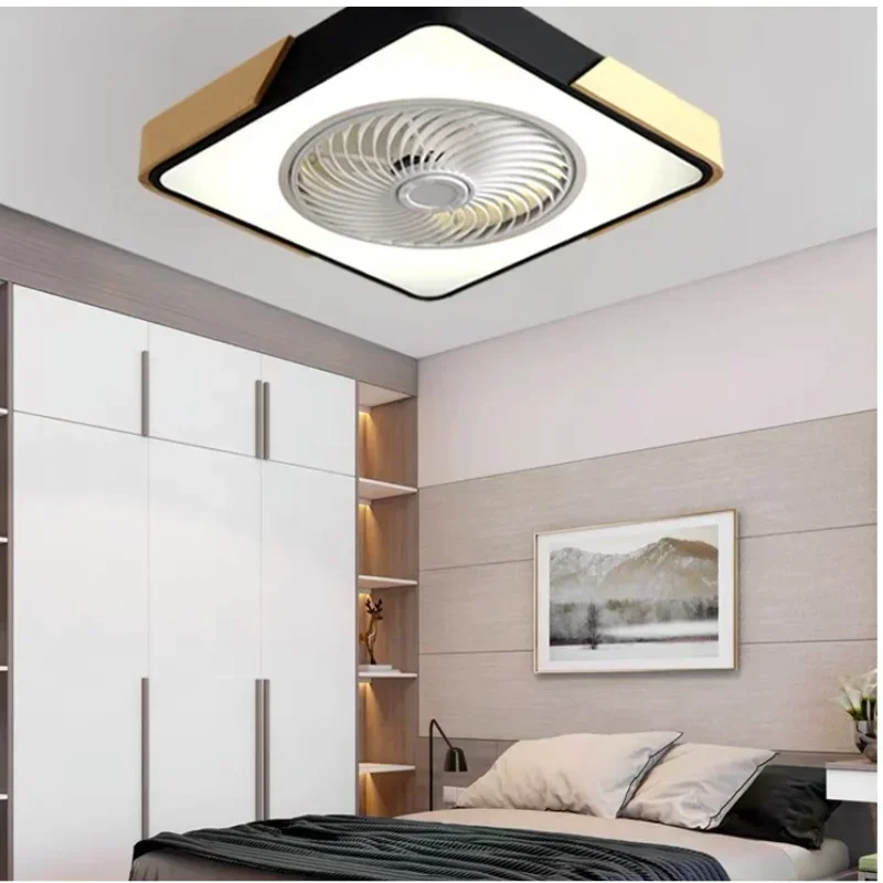 Imagem -04 - Ventiladores de Teto Inteligentes com Luz para Sala de Estar Lâminas de Jantar Reversíveis Velocidades 52cm Iluminação 36w