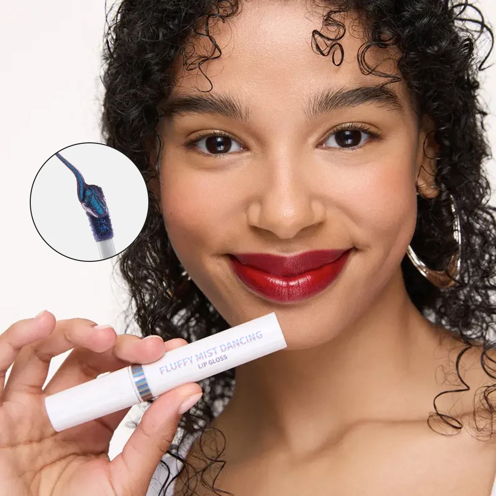 ลิปสติกเนื้อสติ๊กแบบลอกออก กันน้ำ ติดทนนาน สีชมพูแดงเมทัลลิก