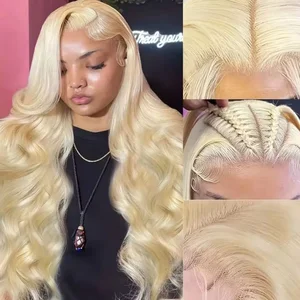 Body Wave Blonde Front Perücke, transparente HD -Schleife, menschliches Haar, 613, vorgezogene, komplette Front Perücken, 200% Dichte, 13x4 13x6 12 Hauptverkäufe Blonde Höschen - №9