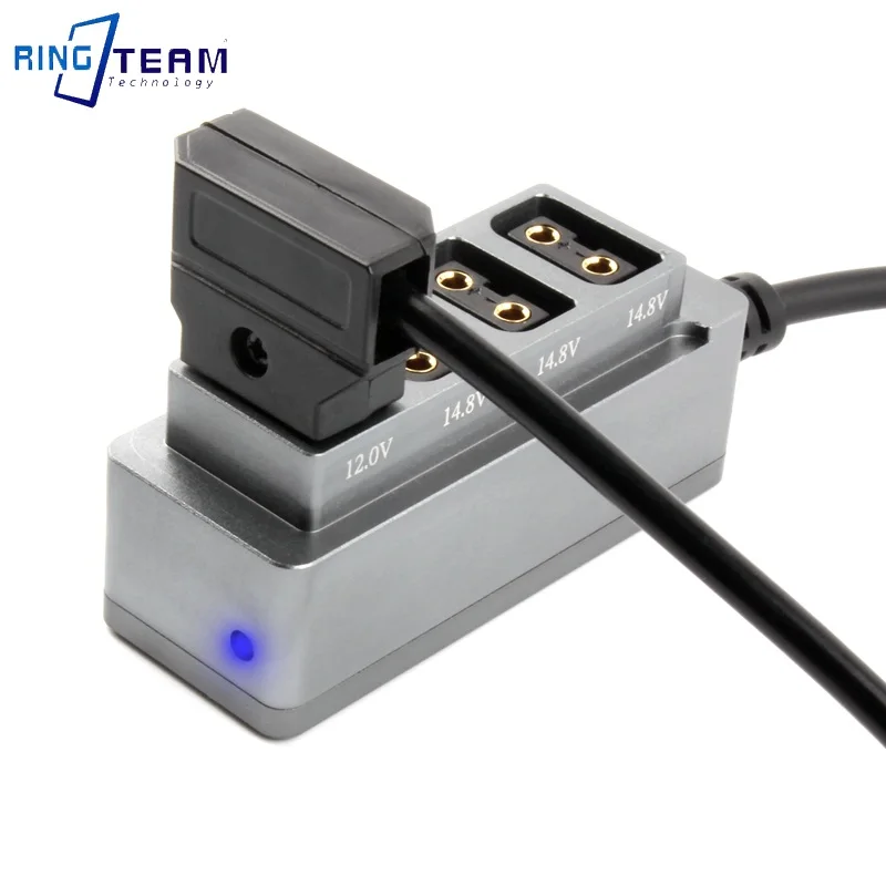 コイル状ケーブル1/4 "から4" D-TAP ",メスハブ,3ピン,カメラ,照明用バッテリータイプb