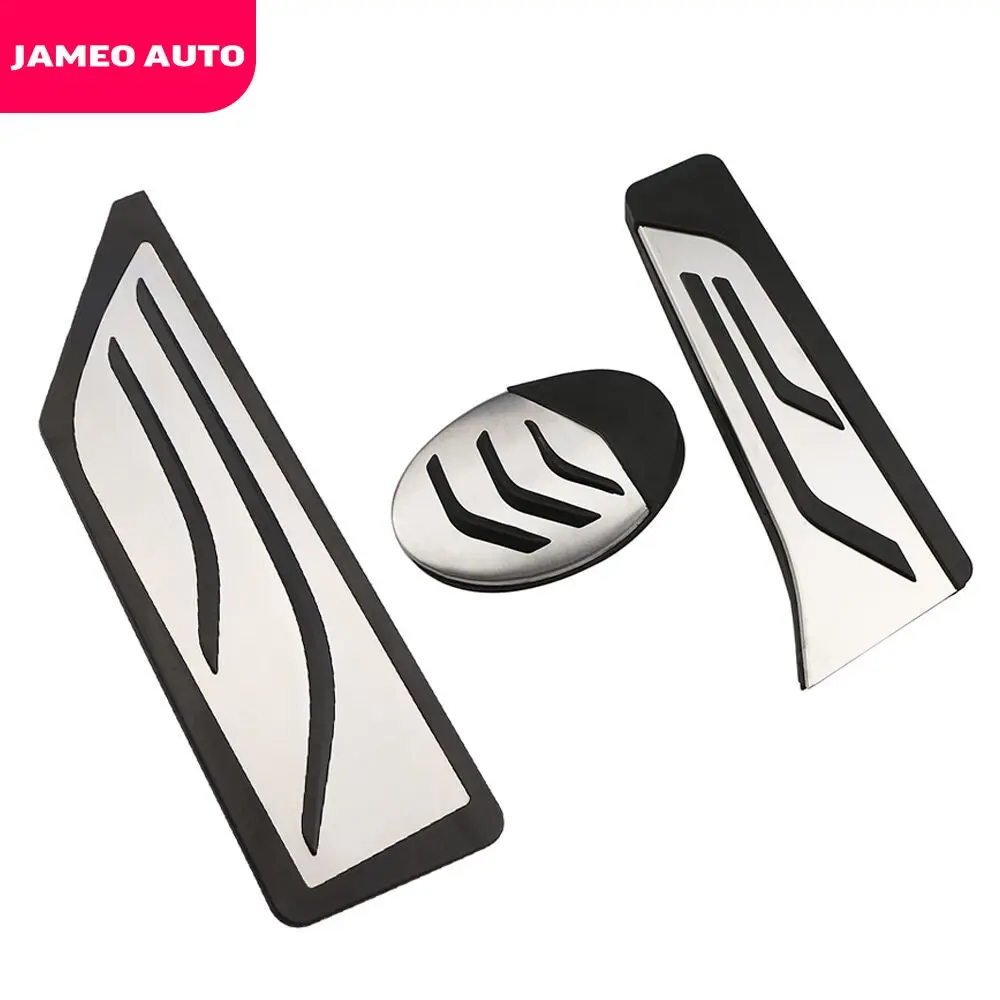 Jameo Auto Car Gas Pedal Brake Pedals Rest Foot Pedal Cover for BMW X1 F48 2-series Touring 218i 220i 220d 225xe LHD Accessories