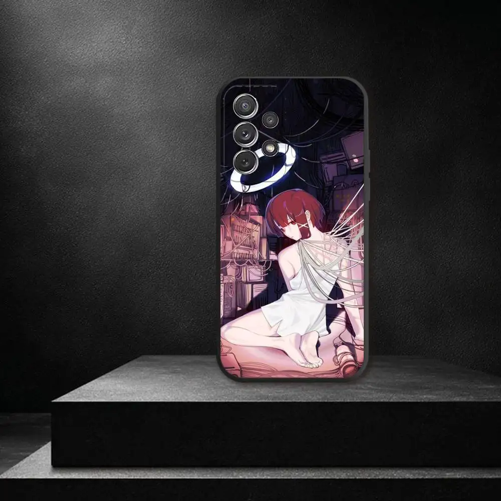 Чехол для телефона S-Serial Experiments자 для Samsung S 25,24,23,22,30,21,10,9,Ultra,Plus,Lite,FE,4,5G, черный мягкий чехол