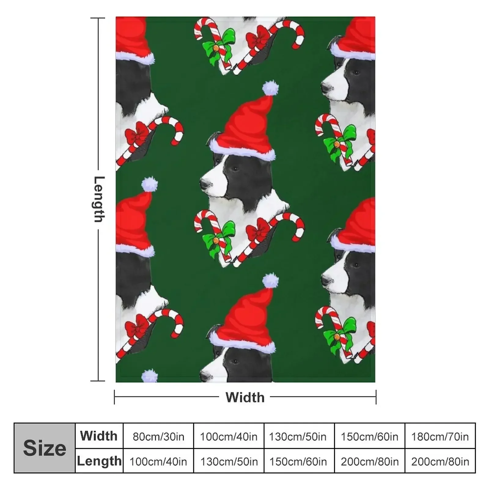 Border Collie Christmas Gifts Throw Blanket Sofas Decorative Throw Decorative Beds Blankets