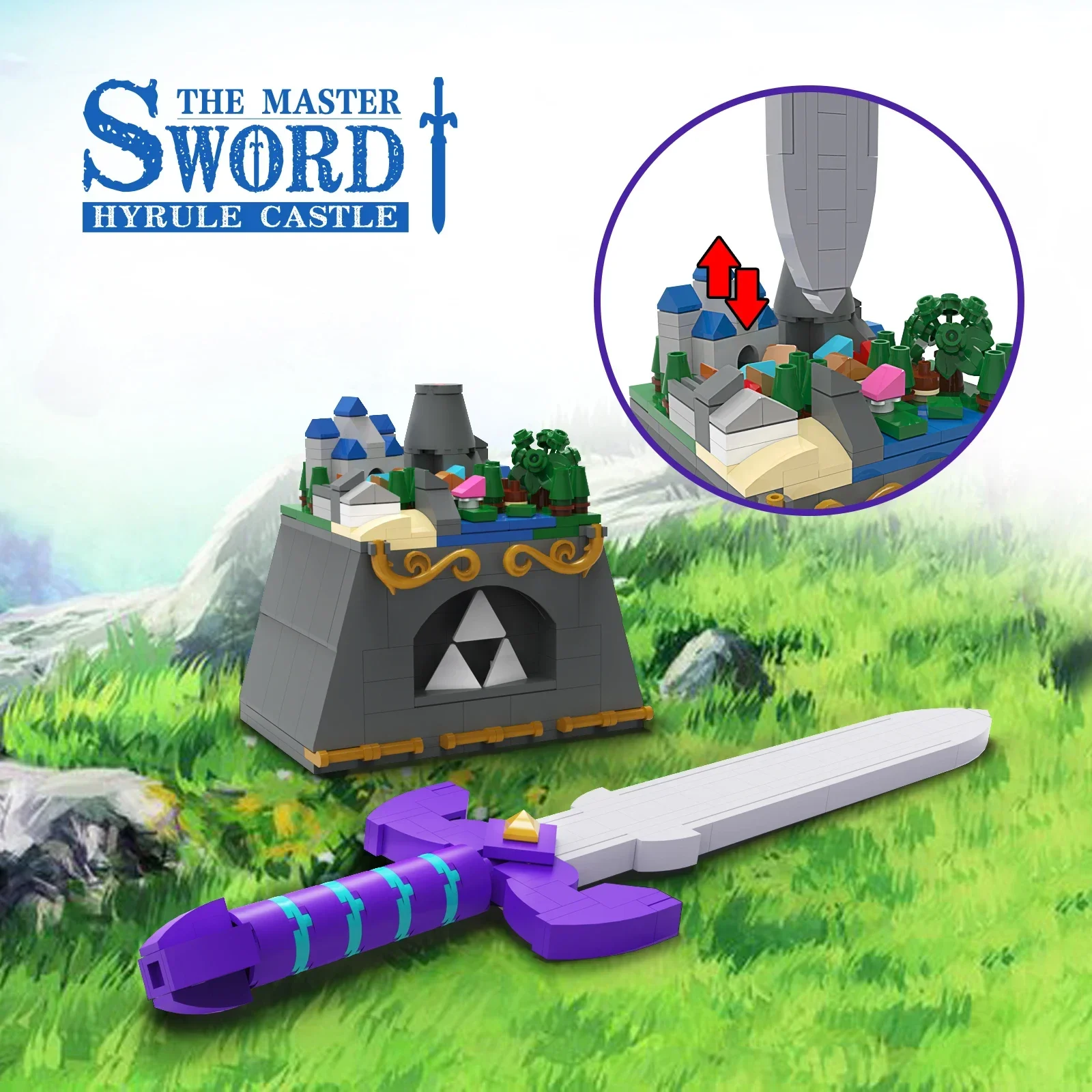 BuildMoc Breath Of The Wild The Master Sword Building Blocks Set For Zeldaed Hyrule Castle BOTW Arms Bricks Toys Children Gifts