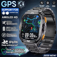For Xiaomi X5 Amoled 5ATM GPS Waterproof SmartWatch Men Built-in Dual-band GNSS Compass Military Sport Smart watch PK T-Rex 3