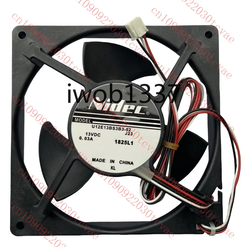 

For U12E13BS3B3-52 DC 13V 0.03A 13cm Refrigerator Waterproof Static Cooling Fan