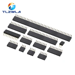 10PCS 1X/2/3/4/5/6/8/10/40 PIN Single Row Right Angle FEMALE PIN HEADER 2.54MM PITCH Strip Connector Socket 3p/4p/6p/8p/20p/40p
