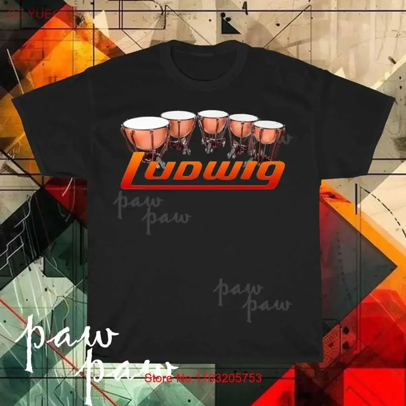 

New LUDWIG DRUMS Essential Logo Men's T shirt funny size S to 5XL vintage Washed Comfortable Soft Versatile Stylish Slightly