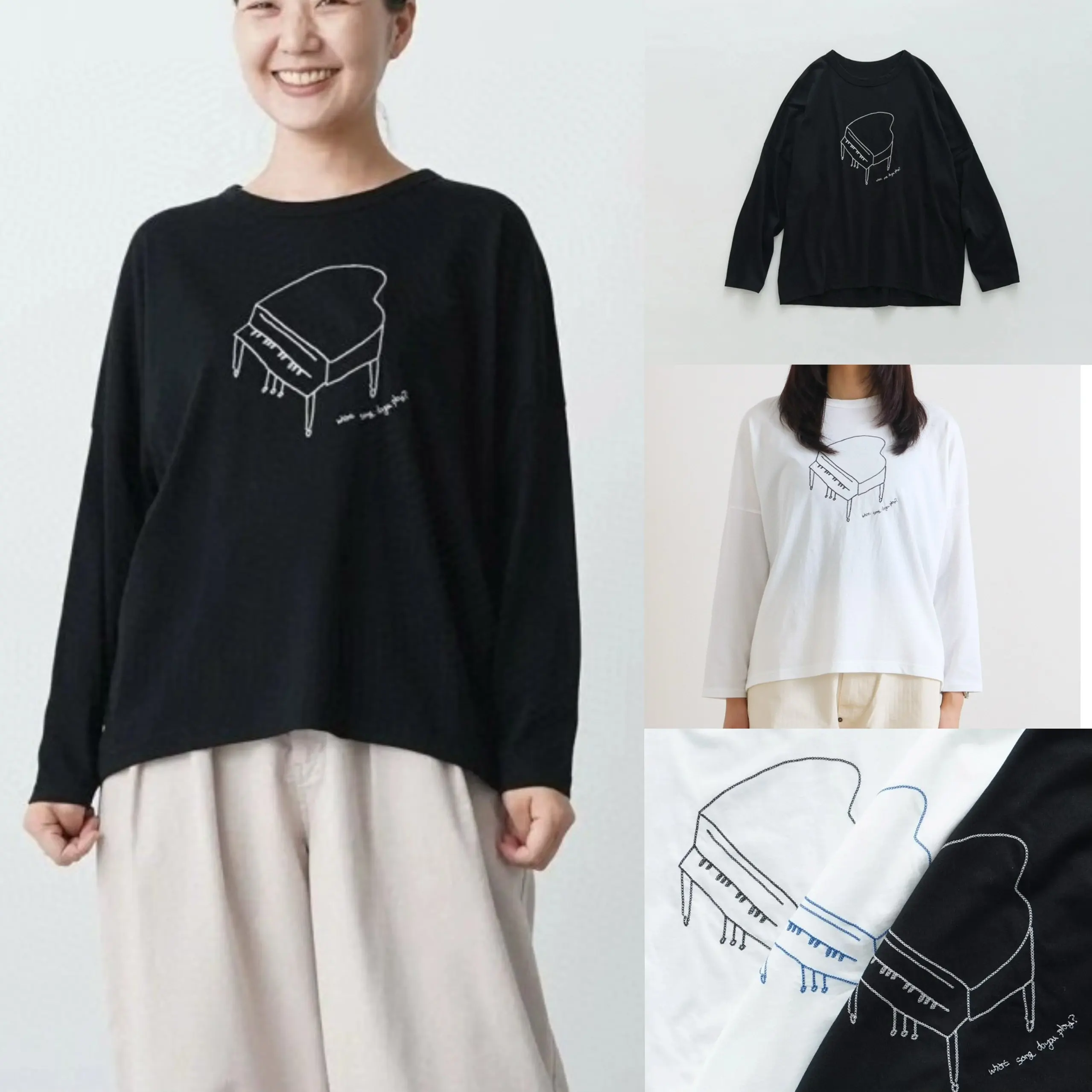 

Удобная длинная футболка Sve, женская японская свободная посадка, хлопковая вышивка, бамбуковое волокно, универсальная осенняя зима...