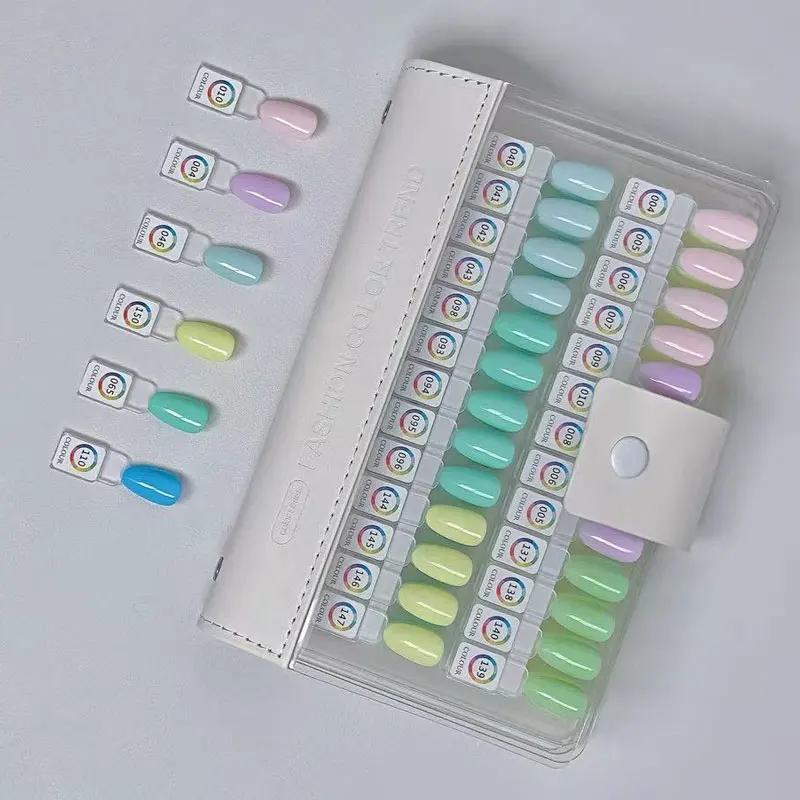 78/104 Colors Tips Magnetic Nail Art Swatch Book Large Storage Acrylic Nail Gel Works Display Card Manicure Color Testing Tools