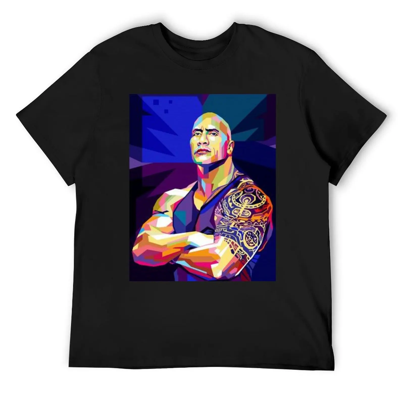 dwayne johnson T-Shirt custom t shirt vintage graphic tee sweat boys animal print plain black t shirts men