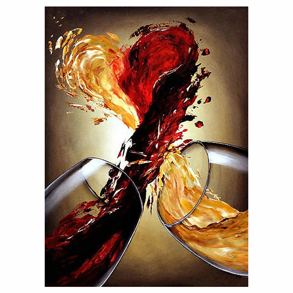 

5D DIY Diamond Painting Red Wine Scenery Full Square/Round Rhinestone Hobby Crafts Mosaic Handmade Gifts Cross Stitch Home Decor