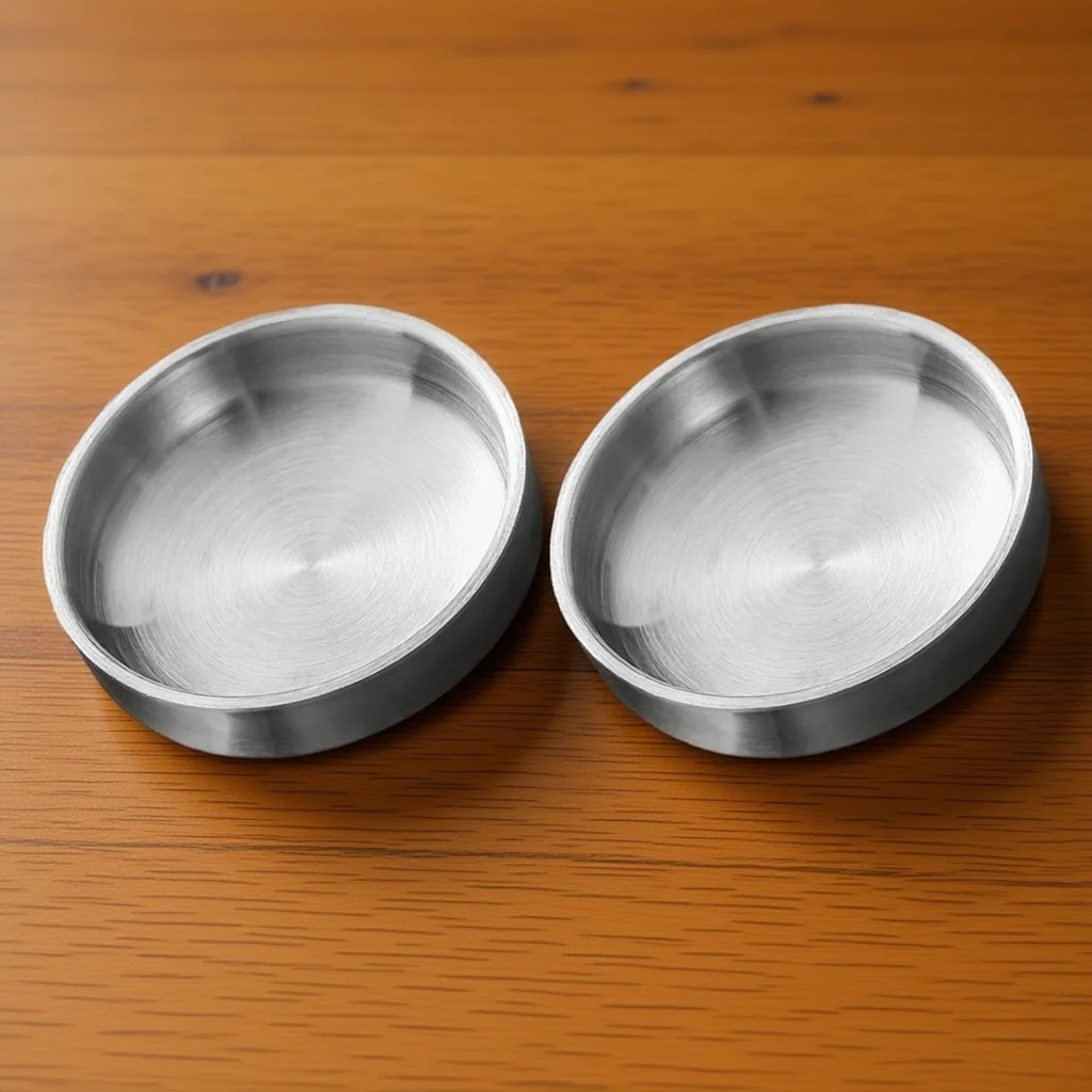 

2Pcs Seasoning Dish Stainless Steel Dipping Plates for Appetizers Sauces Pickles Korean Food Serving Tray Spice Plate Cold Dish