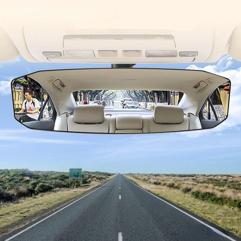 Car Baby Mirrors Interior Rear View Mirror Wide Angle Convex Rearview Mirror Anti Glare Large Vision Auxiliary Monitor