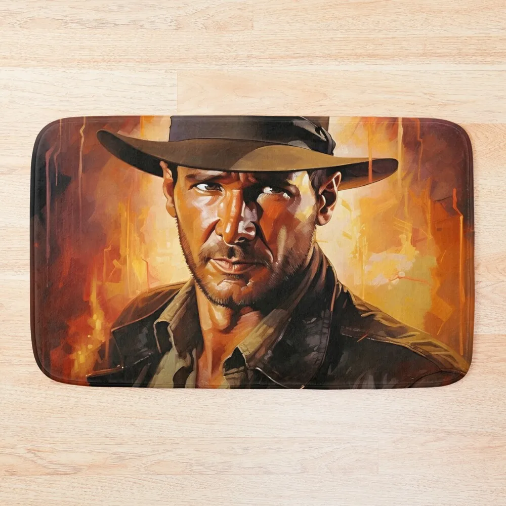 

Indiana Jones Artwork Bath Mat Mats Bedroom Floors For Bathroom Toilet Floor Toilet Rug Mat