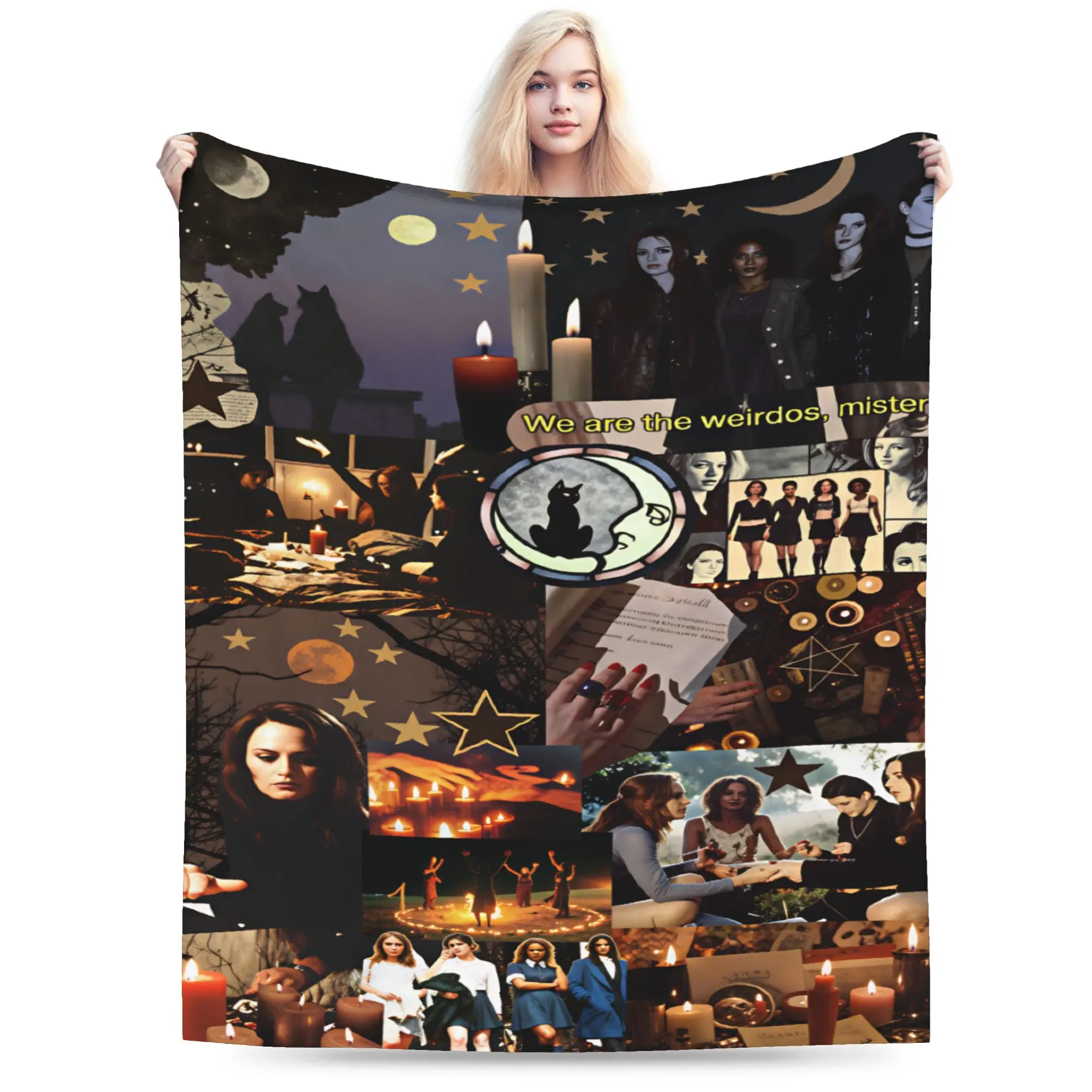 Warm Cozy Blanket Camping Practical-Magics Throw Blanket Novelty  Bedspread For Chair Sofa Bed