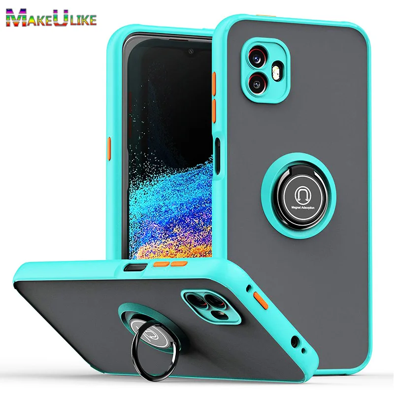 

Case for Samsung Galaxy X Cover 6 Pro Case Ring Translucent Shockproof Silicone Frame Cover for Samsung XCover 6Pro Case