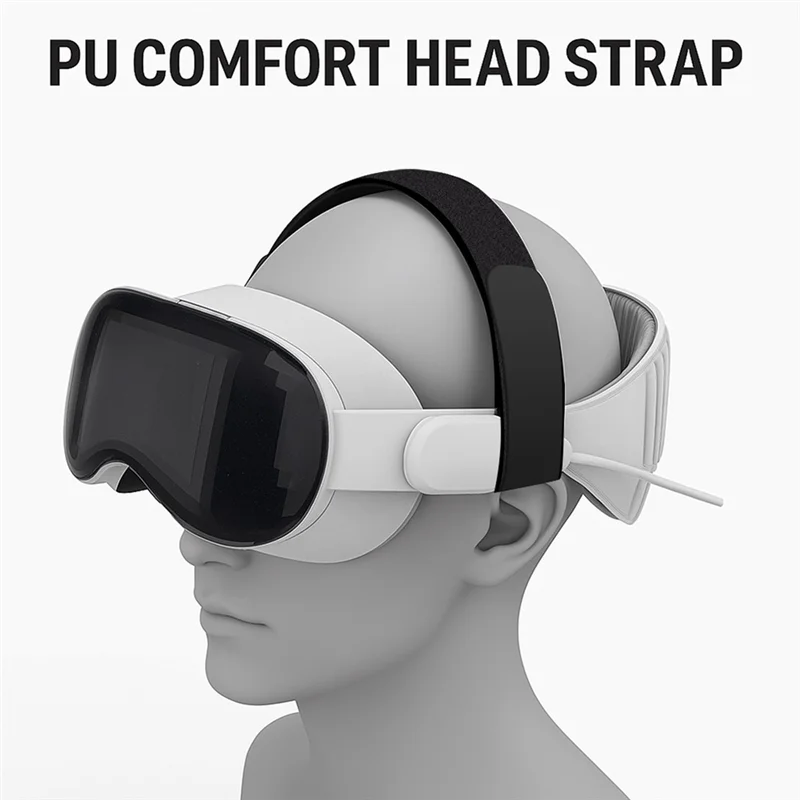 B49C For Vision Pro/PSVR2/Meta Compatible Soft Weight Relief VR Head Strap Cushion- Decompression Headband Pressure Reli