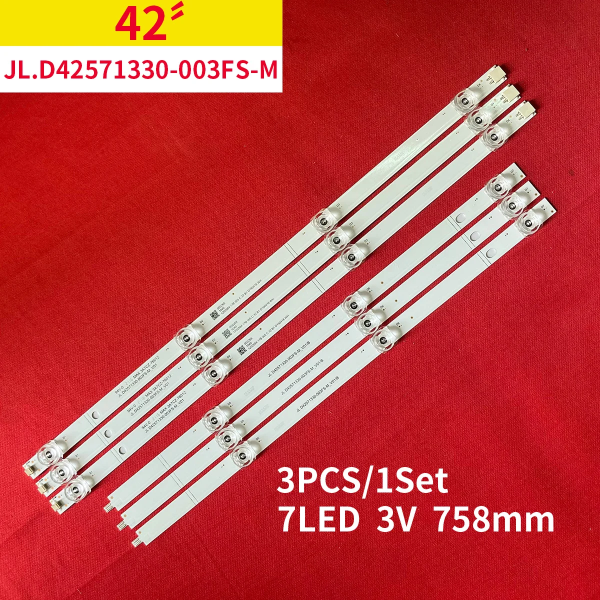 LED Backlight strip for H43B7100 43A6101EE H43BE7000 H43B7100UK HL43J802 43HS260 HZ43E35A U43D9100H JL.D42571330-003FS-M V01