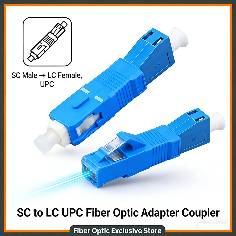 

SC Male to LC Female UPC Fiber Optic Adapter SM Flange FTTH Optical Fiber Coupler for OTDR Coupler SC-LC Coupler Connector