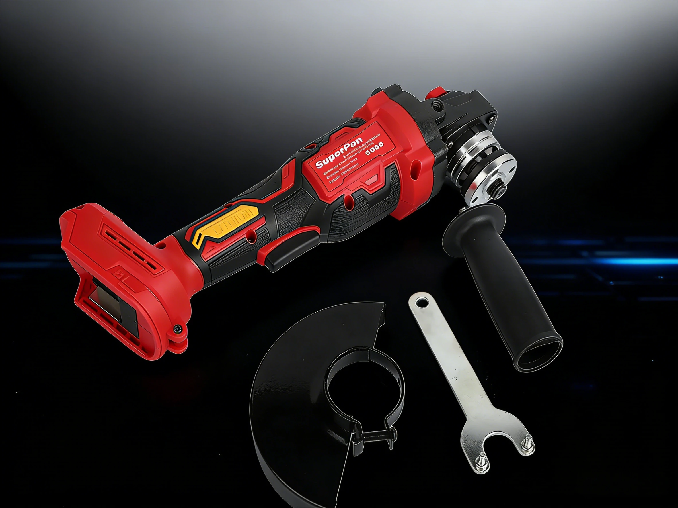 

A must-have for decorators is a brushless lithium angle grinder for cutting, polishing, and polishing Battery not included