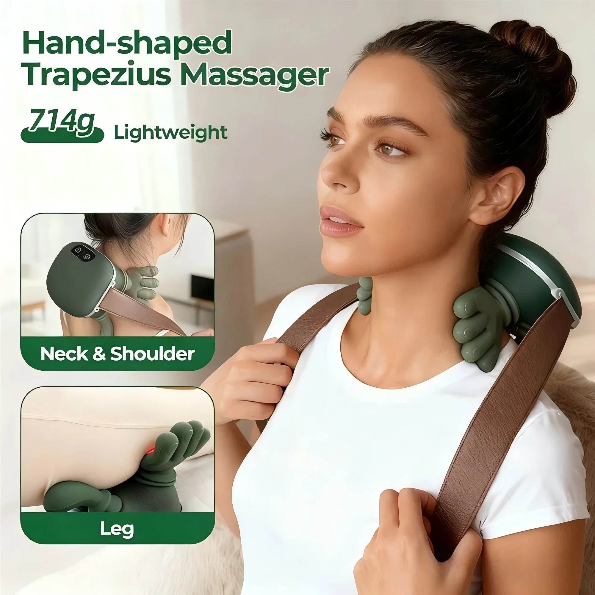 

Smart Bionic Massager Neck Shoulder Back Massage Device Hand Leg Massage Relaxation Long Battery Life Brushless Motor Quiet