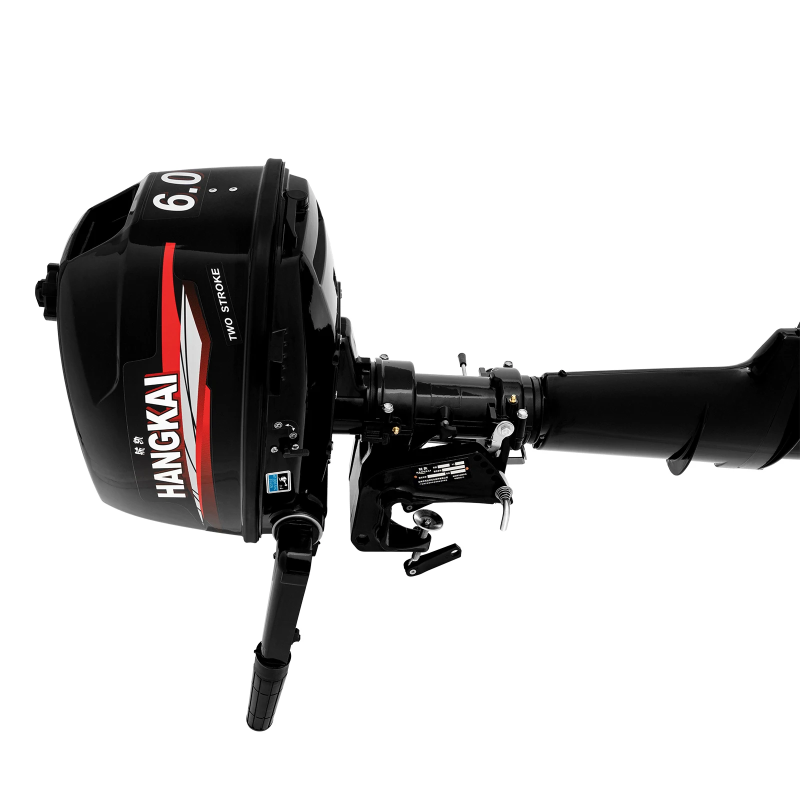 

6HP Outboard Motor 2-Stroke Boat Engine Short Shaft Propeller CDI Ignition & Water Cooling System for Latable Boats