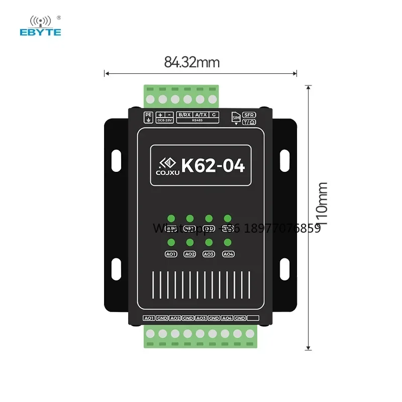 Lifa Ebyte ODM K62-DL20 cheap 4000m RS485/LoRa Wireless Spread Spectrum Point-to-point 4-20mA analog transmission module
