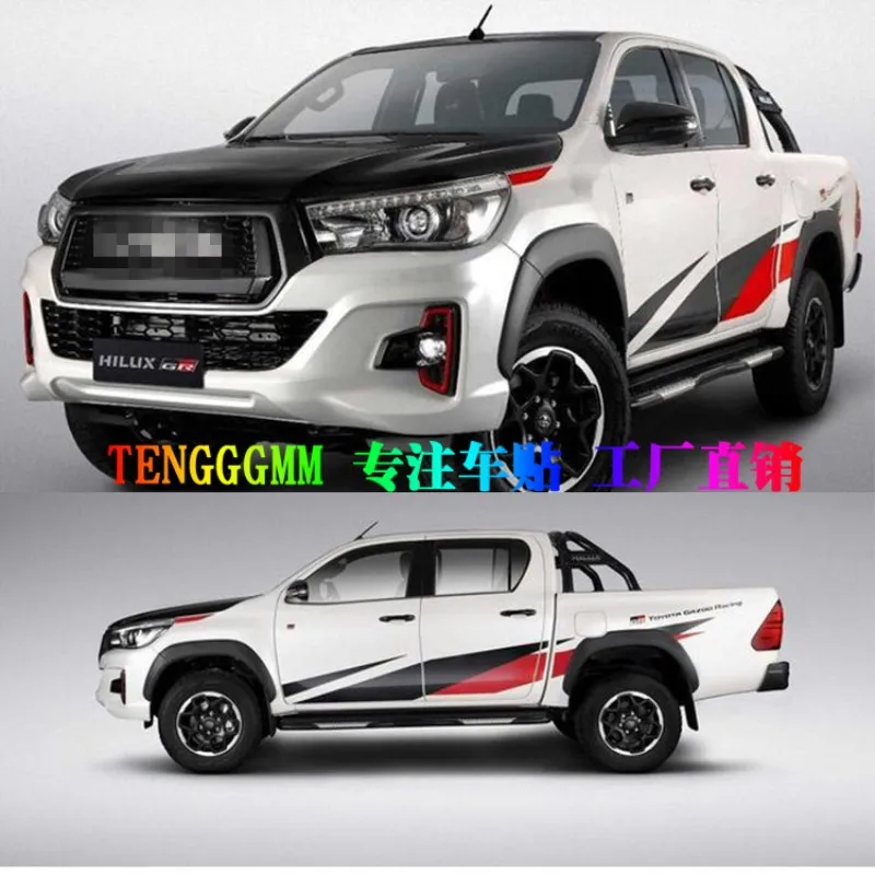 Pickup truck stickers FOR Toyota Hilux Revo body exterior customization dedicated decorative sports decal accessories