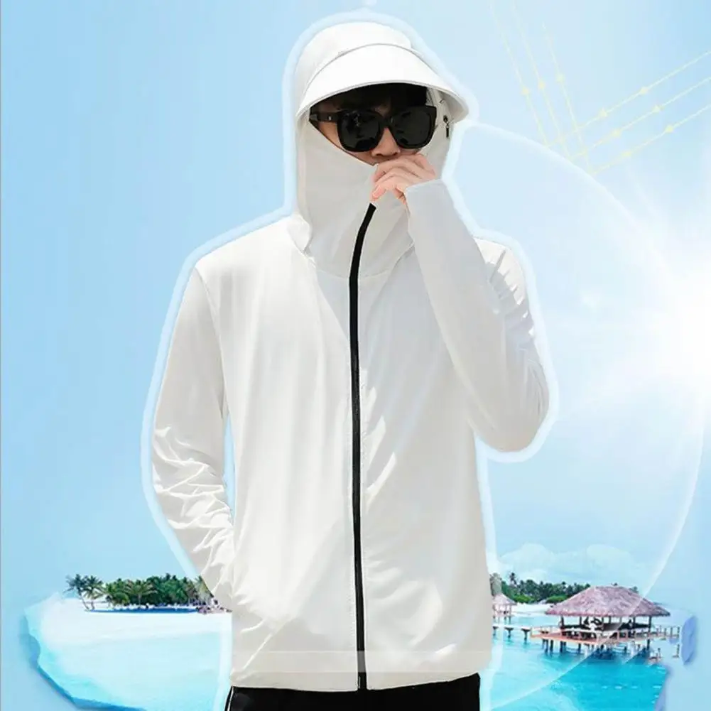 Unisex UPF 50+ UV Sun Hoodie Jacket Men Women Lightweight Long Sleeve Sun Shirt with Pocket for Hiking Outdoor