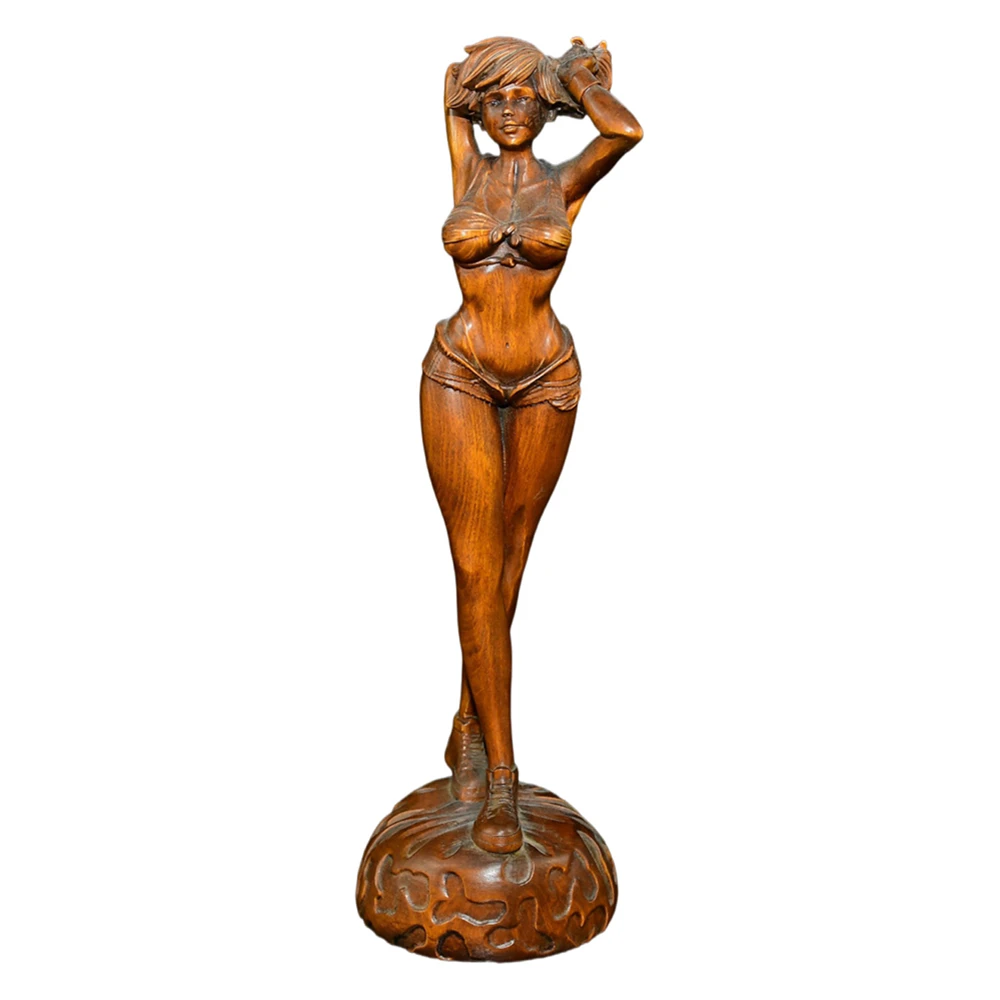 Support en bois chinois, Statue sculptée en bois, figurine de bouddha, illumination, Compassion, sagesse, pureté, harmonie, avantageux, calme, Virtue