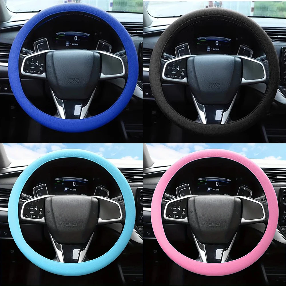 1 Pc Ultra Thin anti Slip Car Steering Wheel Protective Cover, Silicone Steering Wheel Protective Cover