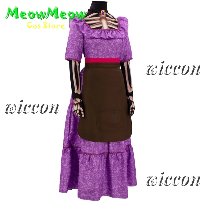 Movie CoCo Mama Imelda Costume Cosplay Girls Music Dreaming Around Halloween Family Party Fancy Purple Dress for Women