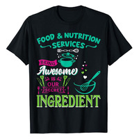 Food & Nutrition Services Being Awesome Lunch Lady T-Shirt Women's Fashion Lunch Ladies Tee Top Mother's Day Mama Aunt Cool Gift