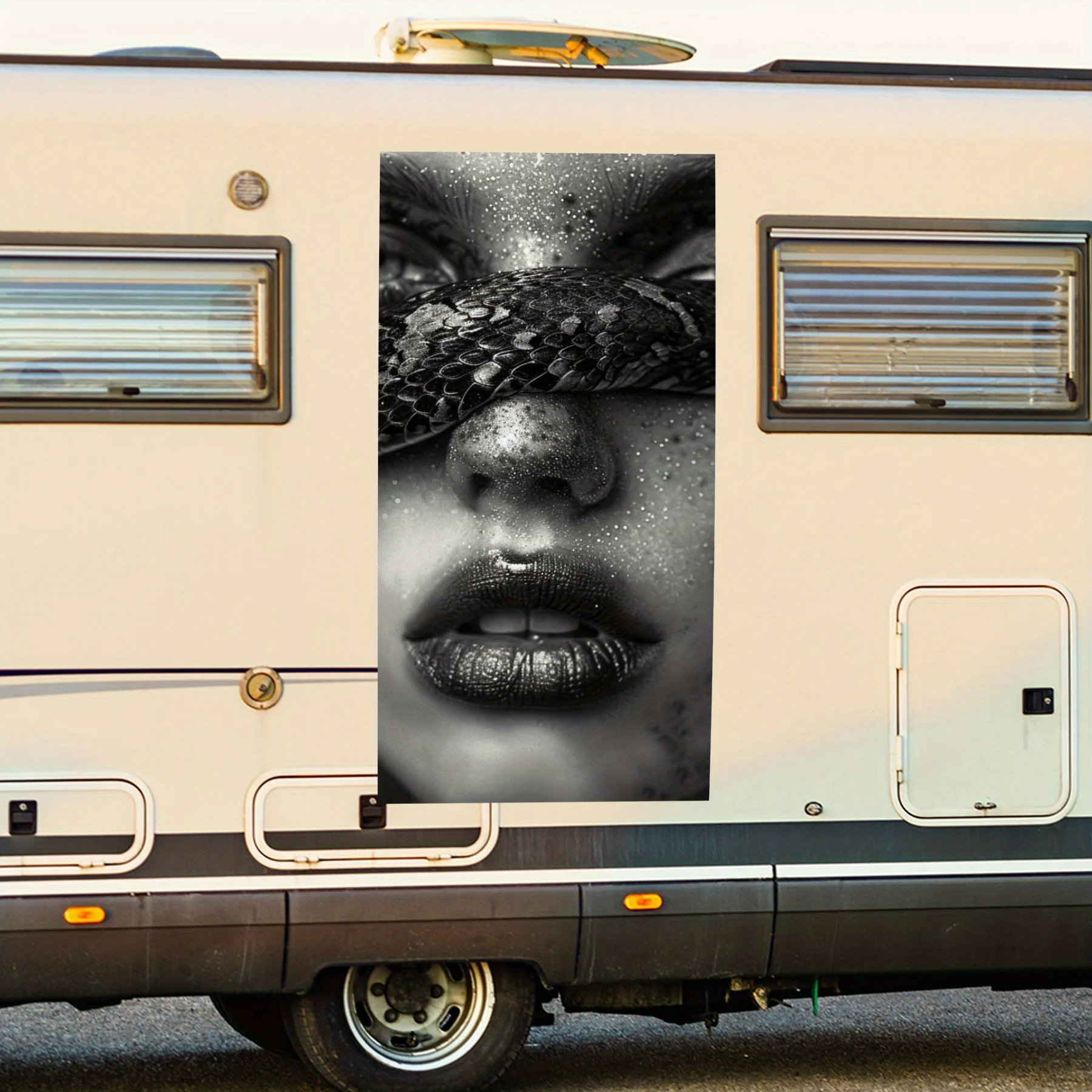 

Наклейки со змеей, виниловая наклейка для дома на колесах, двери автомобиля, водонепроницаемые самоклеящиеся виниловые наклейки, украшение, защита автомобиля V