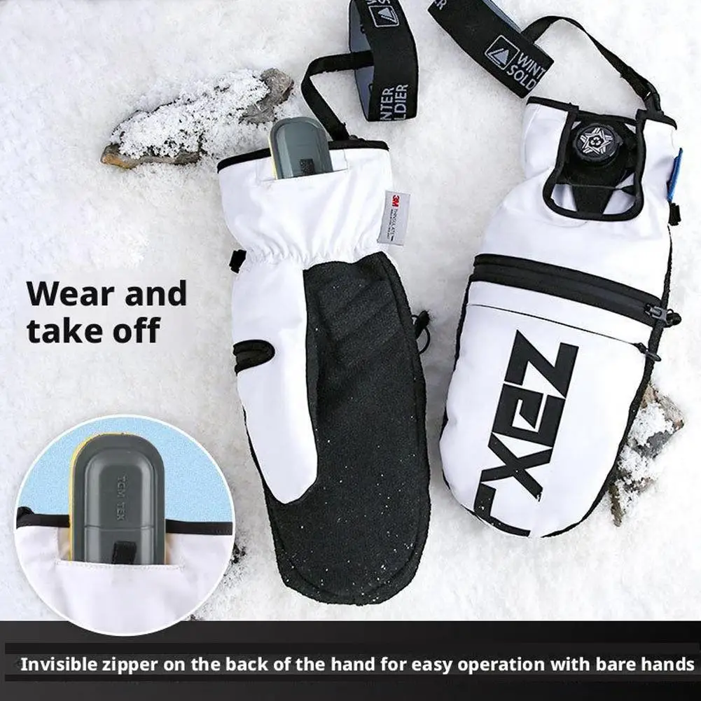 

Профессиональные лыжные варежки с сенсорным экраном, зимние уличные износостойкие байкерские термоперчатки, перчатки для сноуборда, спортивное оборудование